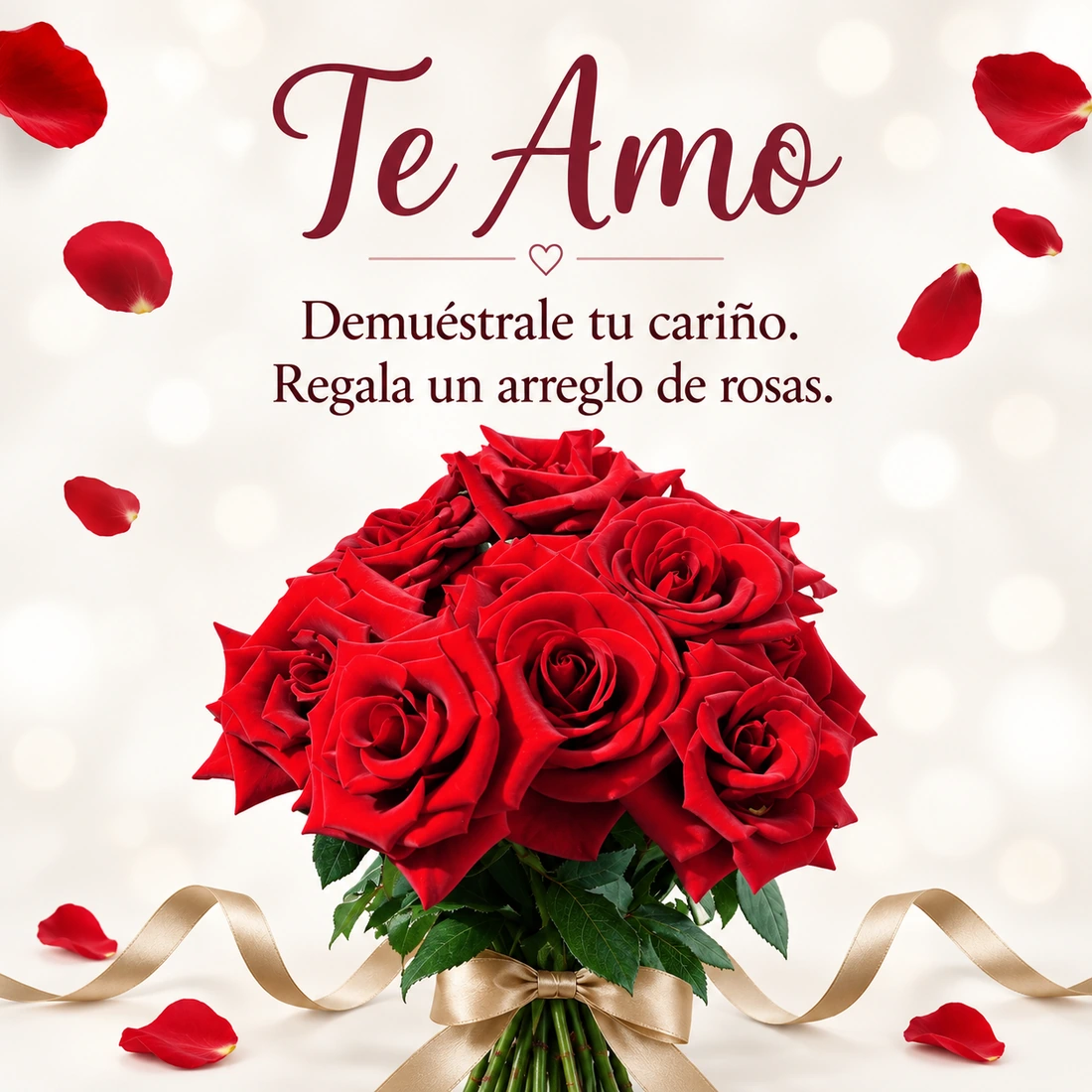 Te Amo &mdash; Demu&eacute;strale tu cari&ntilde;o. Regala un arreglo de rosas. Amparo's Florister&iacute;a